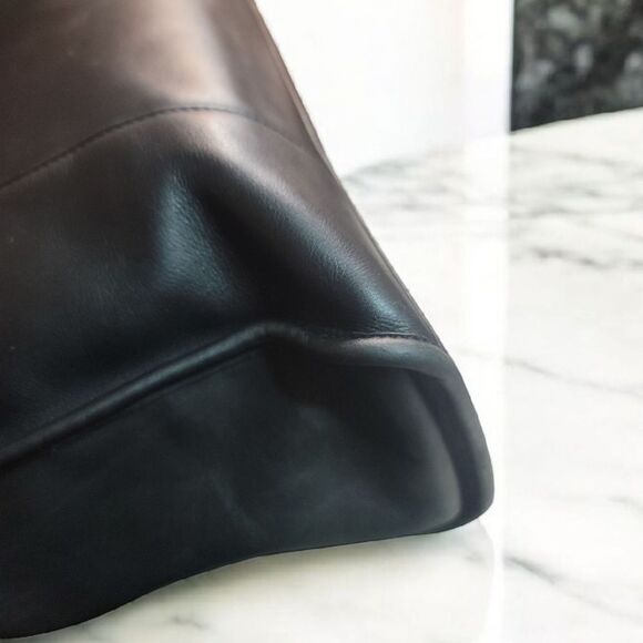 COACH VTG SOFT Black Leather WORK BAG UNISEX In GREAT CONDITION With COA - Picture 5 of 16